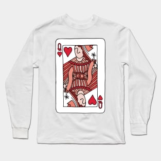 Queen of Hearts Card Long Sleeve T-Shirt